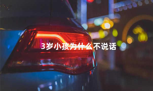 3岁小孩为什么不说话