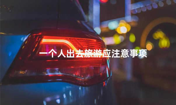 一个人出去旅游应注意事项
