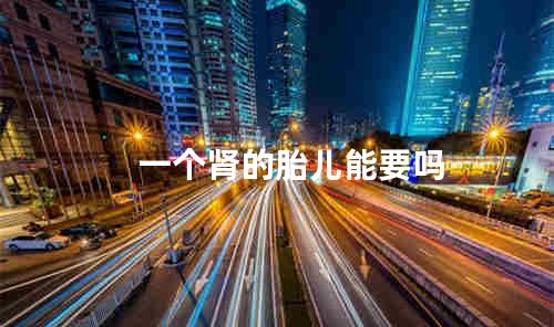 一个肾的胎儿能要吗