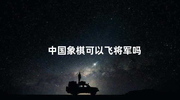 中国象棋可以飞将军吗