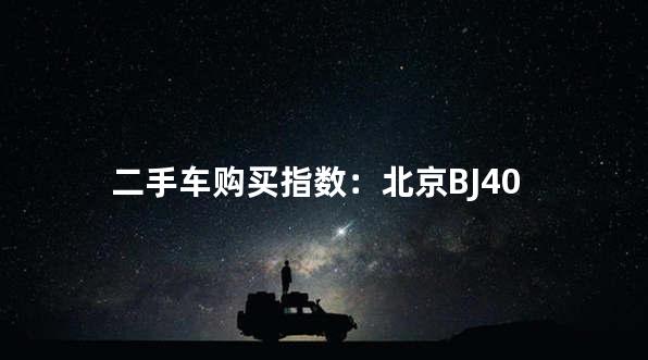 二手车购买指数：北京BJ40