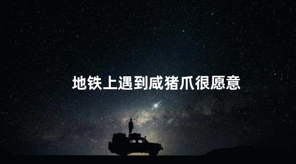 地铁上遇到咸猪爪很愿意