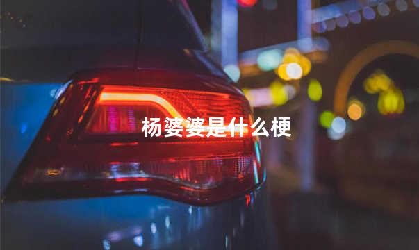 杨婆婆是什么梗