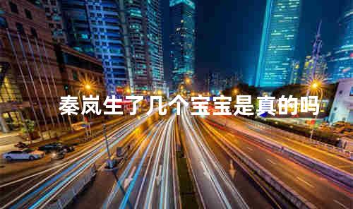 秦岚生了几个宝宝是真的吗
