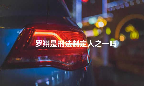 罗翔是刑法制定人之一吗