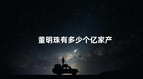 董明珠有多少个亿家产