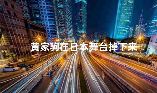 黄家驹在日本舞台掉下来
