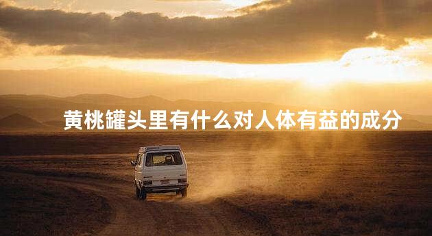 黄桃罐头里有什么对人体有益的成分